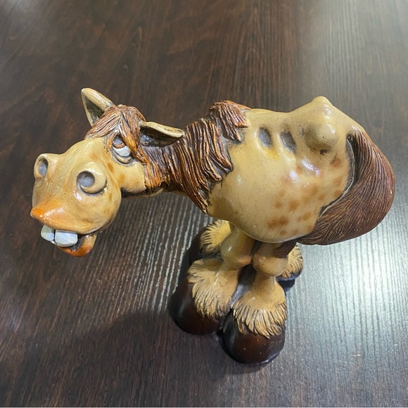 Rare Vintage 80’s BEASTIES Buster the Bay Horse John Raya Horse Donkey Figurine - Picture 1 of 16